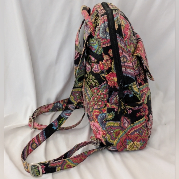 Vera Bradley Symphony in Hue Quilted Floral Paisley Backpack Bag Purse - Picture 3 of 12